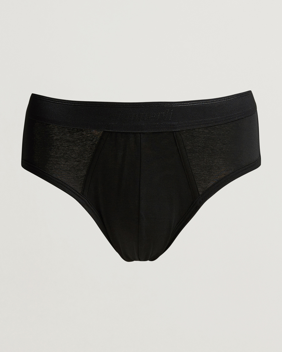 Herre | Undertøy | Zimmerli of Switzerland | Mercerized Cotton Briefs Black