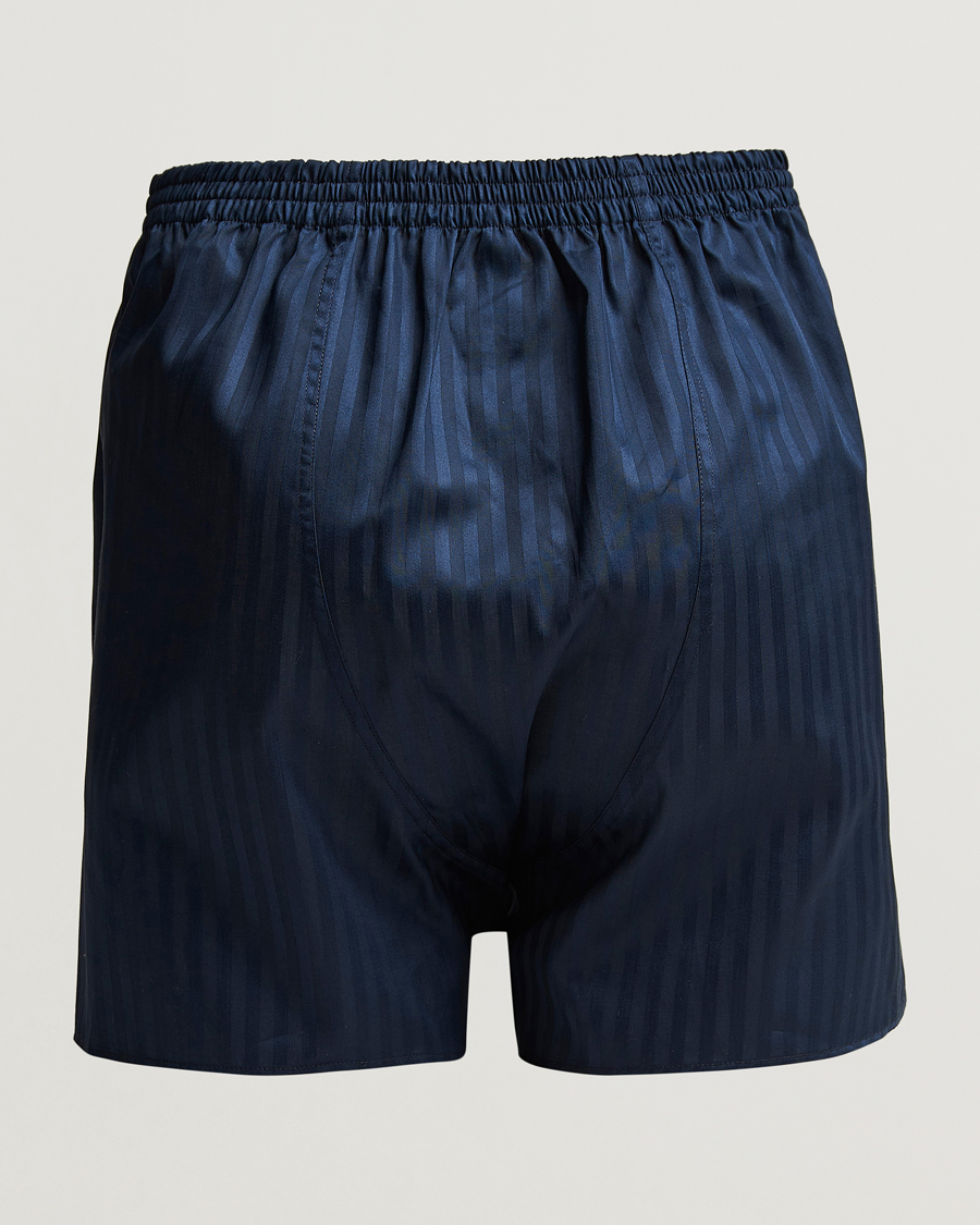 Herre | Boksershorts | Zimmerli of Switzerland | Mercerized Cotton Boxer Shorts Navy