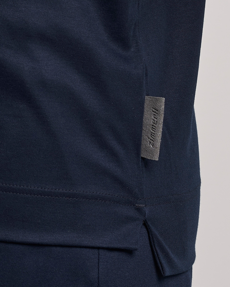 Herre | Pyjamaser og badekåper | Zimmerli of Switzerland | Cotton/Modal Crew Neck Loungwear T-Shirt Midnight