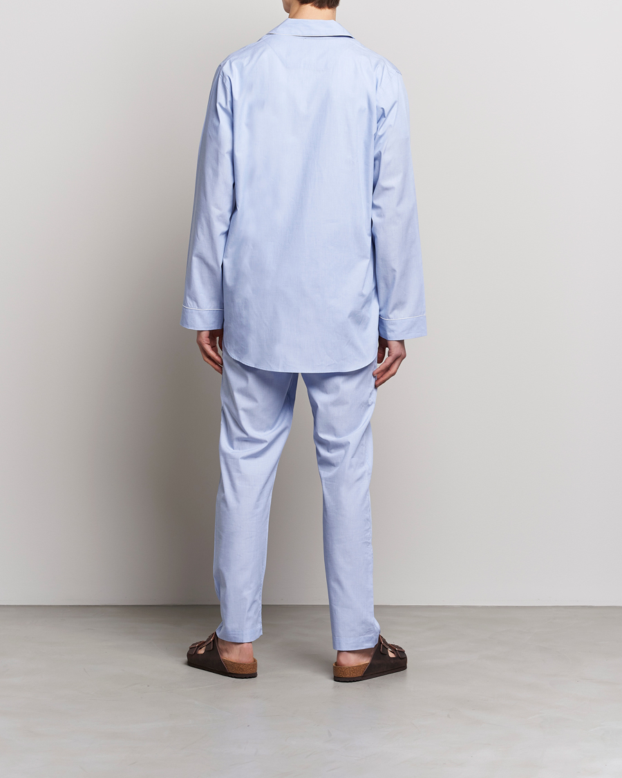 Herre | Pyjamassett | Zimmerli of Switzerland | Mercerized Cotton Pyjamas Light Blue