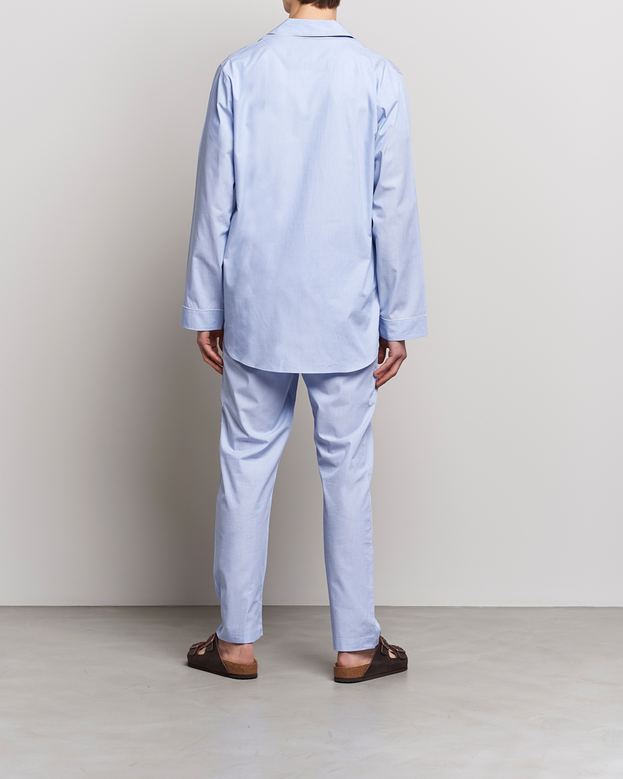 Herre | Pyjamaser | Zimmerli of Switzerland | Mercerized Cotton Pyjamas Light Blue