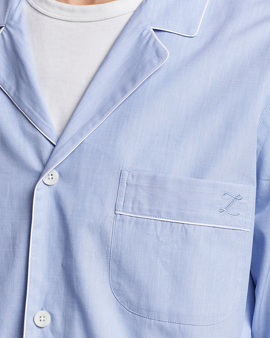 Herre | Pyjamaser og badekåper | Zimmerli of Switzerland | Mercerized Cotton Pyjamas Light Blue