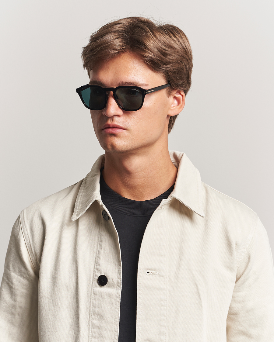 Herre | Solbriller | Tom Ford | Avery Sunglasses Shiny Black/Blue