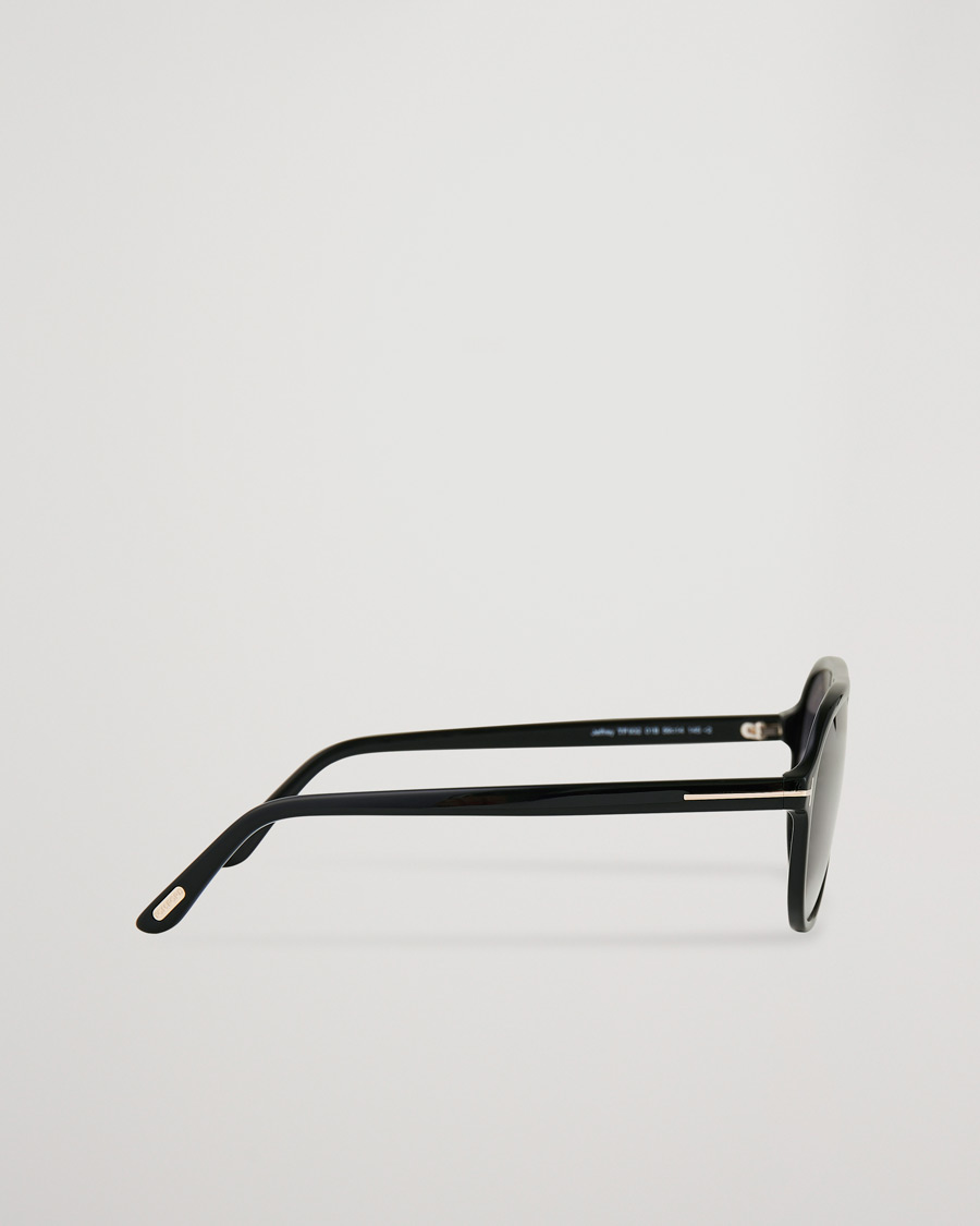 Herre | Solbriller | Tom Ford | Jeffrey Sunglasses Shiny Black/Gradient Smoke