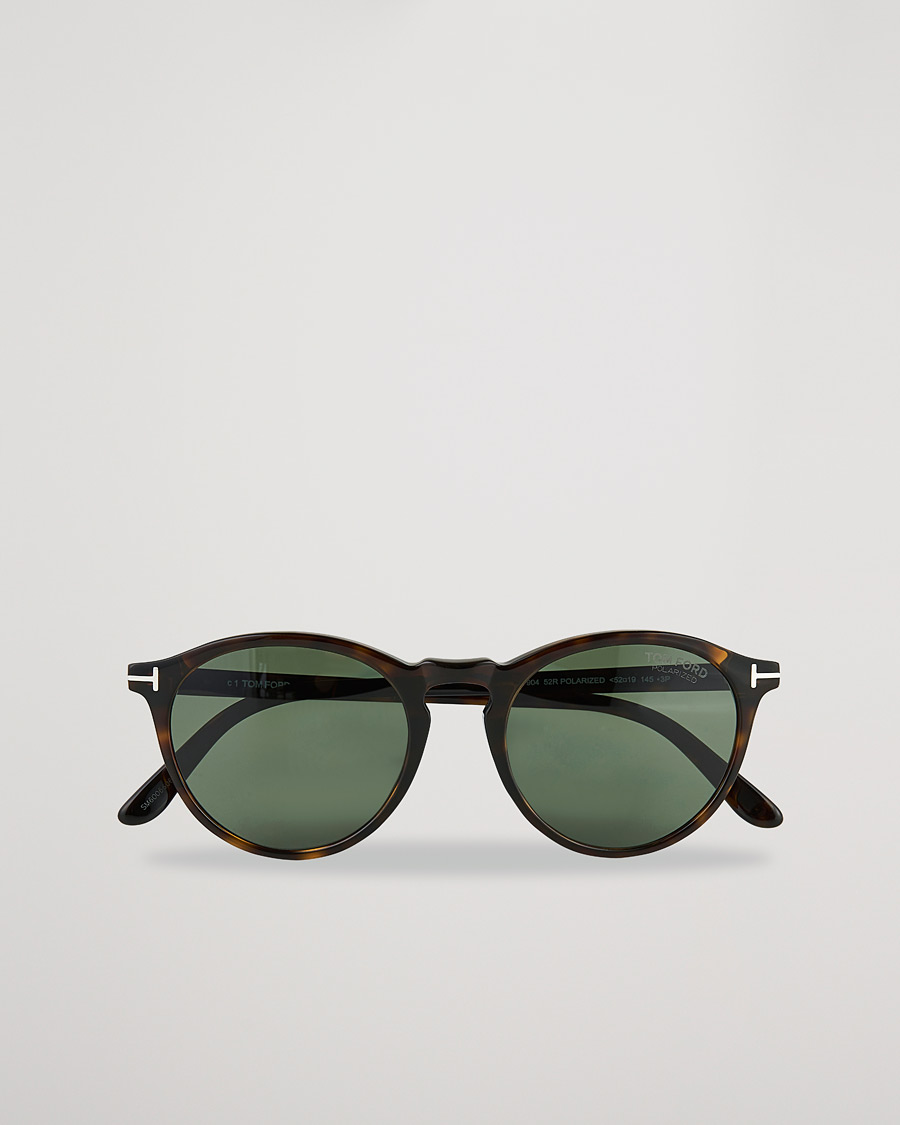 Herre | Solbriller | Tom Ford | Aurele Polarized Sunglasses Dark Havana/Green