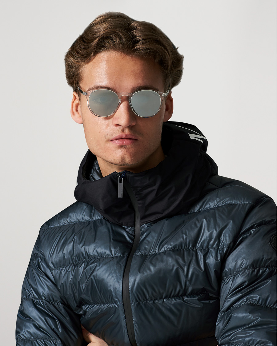 Herre | Moncler | Moncler Lunettes | Violle Polarized Sunglasses Crystal/Green Mirror