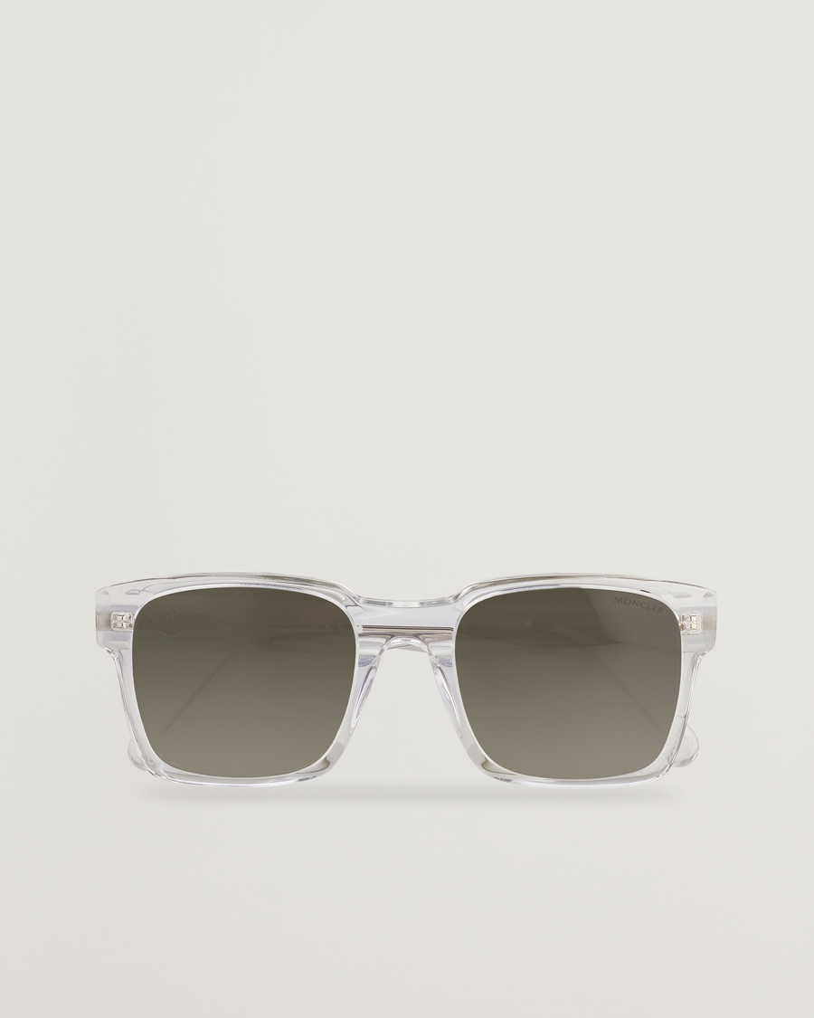 Herre | Moncler Lunettes Arcsecond Sunglasses Crystal/Green Mirror | Moncler Lunettes | Arcsecond Sunglasses Crystal/Green Mirror