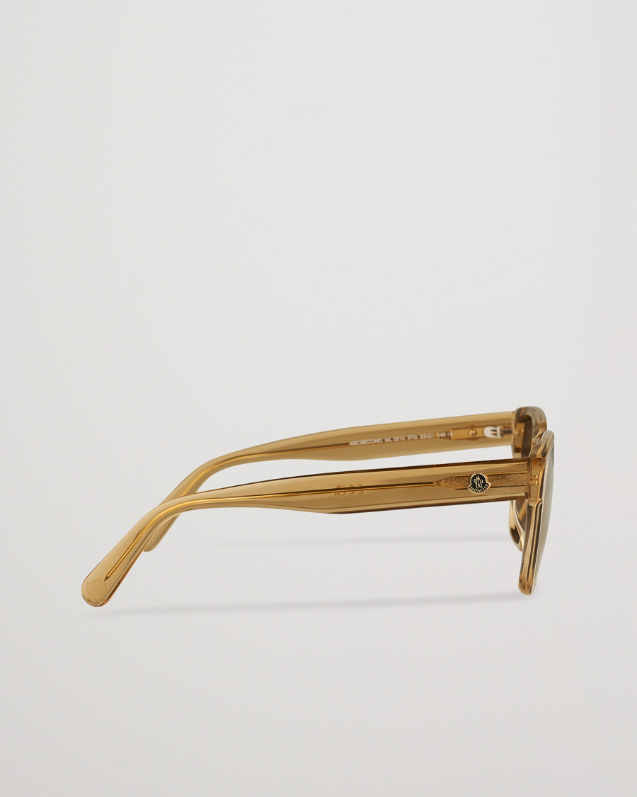 Herre | Moncler Lunettes Arcsecond Sunglasses Shiny Beige/Brown | Moncler Lunettes | Arcsecond Sunglasses Shiny Beige/Brown