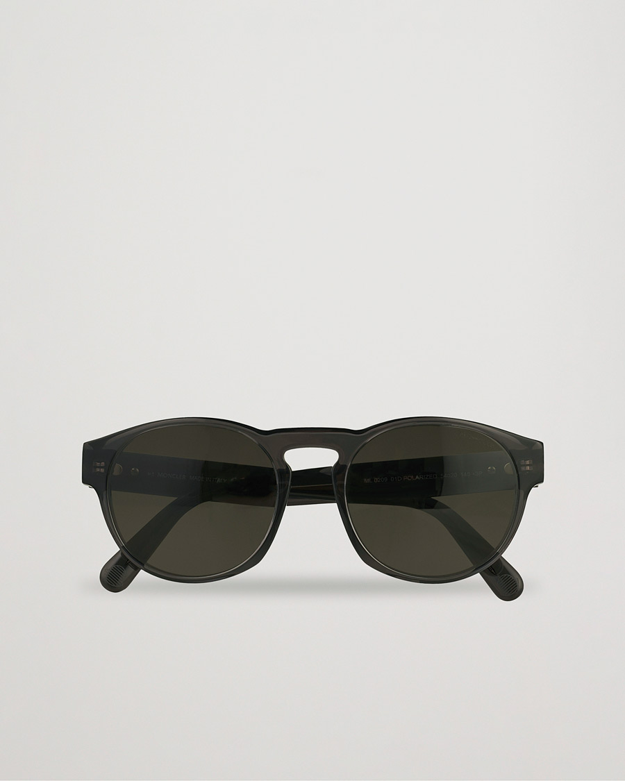 Herre |  | Moncler Lunettes | ML0209 Polarized Sunglasses Shiny Black/Smoke