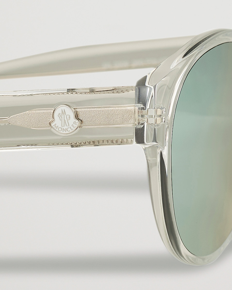 Herre | Moncler Lunettes ML0209 Polarized Sunglasses Crystal/Smoke | Moncler Lunettes | ML0209 Polarized Sunglasses Crystal/Smoke