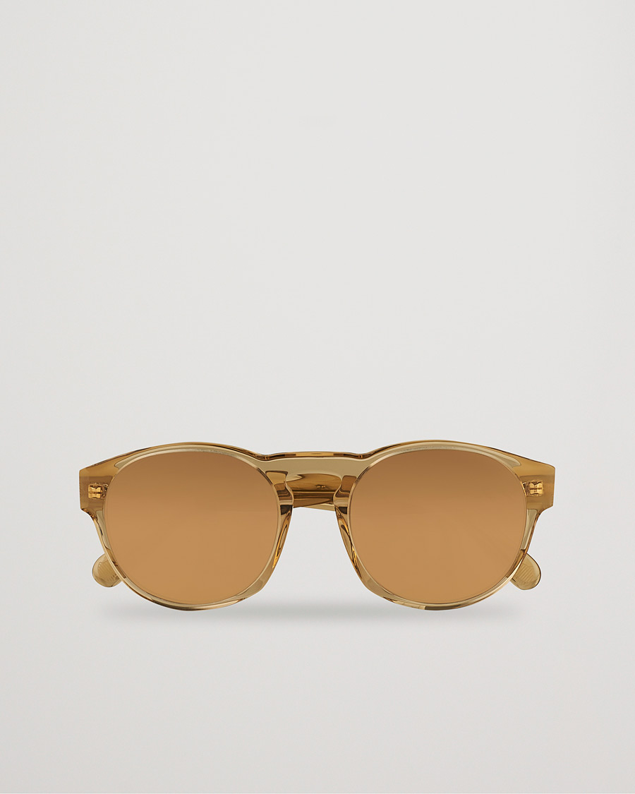 Herre | Solbriller | Moncler Lunettes | ML0209 Polarized Sunglasses Shiny Beige/Brown