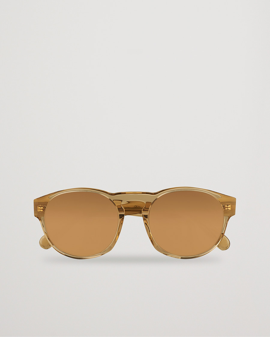 Herre | | Moncler Lunettes | ML0209 Polarized Sunglasses Shiny Beige/Brown