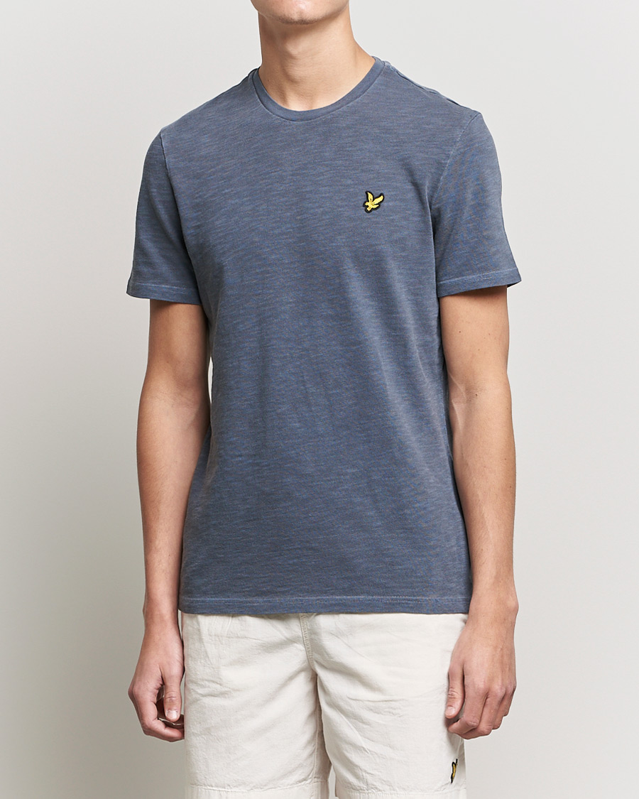 Herre | T-Shirts | Lyle & Scott | Cotton Slub T-shirt Dark Navy