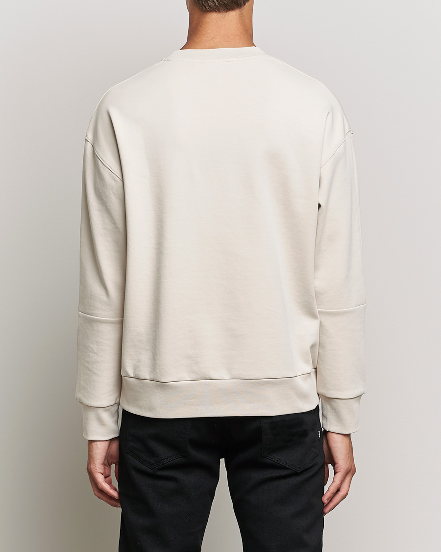 Herre | Gensere | Calvin Klein | Debossed Logo Crew Neck Sweatshirt Stony Beige