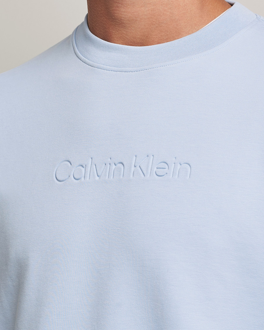 Herre | Gensere | Calvin Klein | Debossed Logo Crew Neck Sweatshirt Bayshore Blue