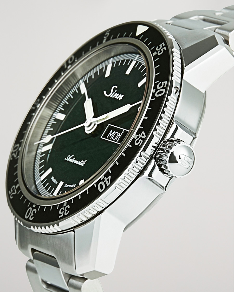 Herre | Sinn 104 I MG Pilot Watch 41mm Steel Link Metallic Green | Sinn | 104 I MG Pilot Watch 41mm Steel Link Metallic Green