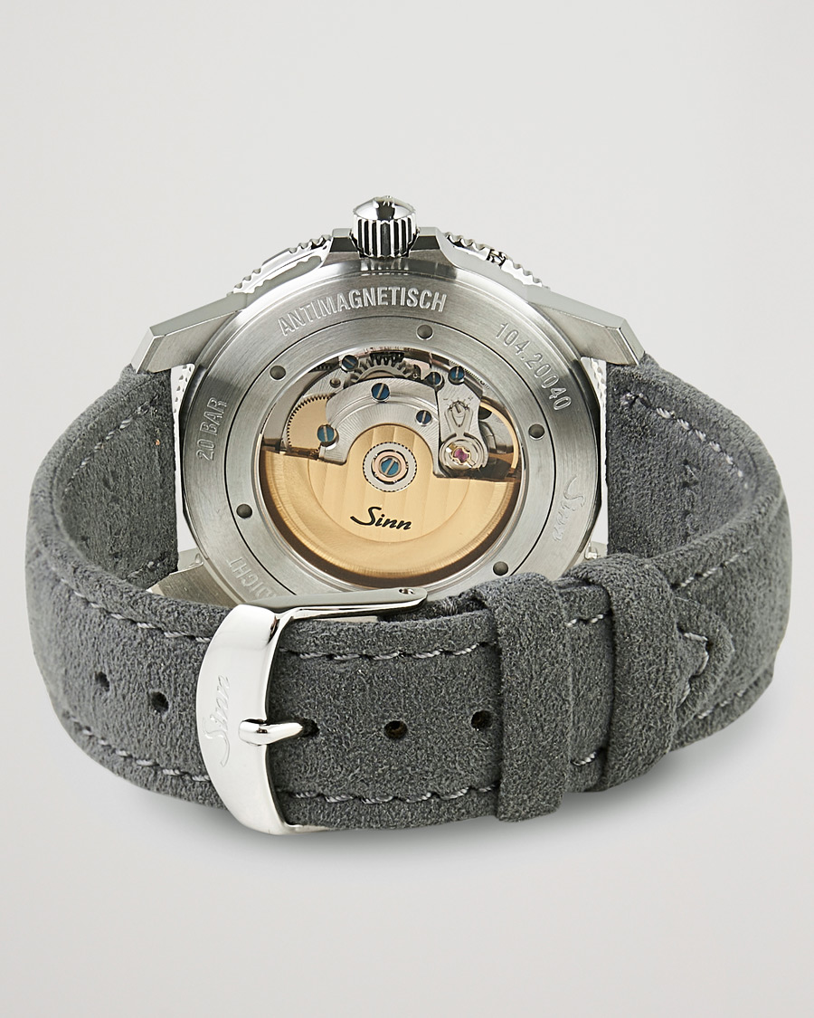 Herre | Sinn 104 I A Pilot Watch 41mm Alcantara Strap Grey | Sinn | 104 I A Pilot Watch 41mm Alcantara Strap Grey