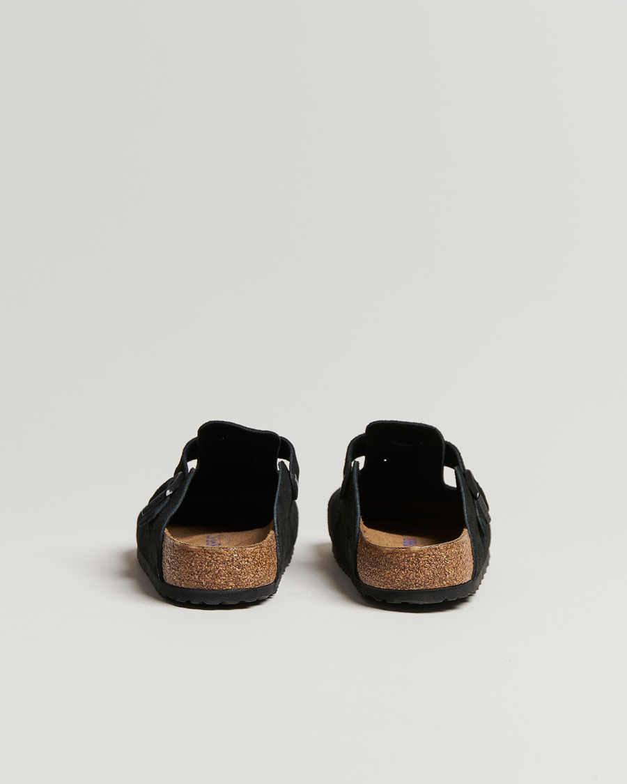 Herre | BIRKENSTOCK Boston Soft Footbed Black Suede | BIRKENSTOCK | Boston Soft Footbed Black Suede