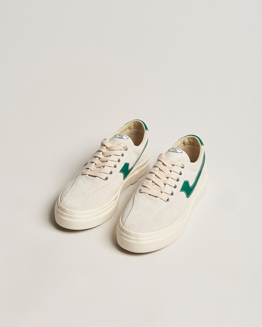 Herre |  | Stepney Workers Club | Dellow S-Strike Suede Sneaker Ecru/Green