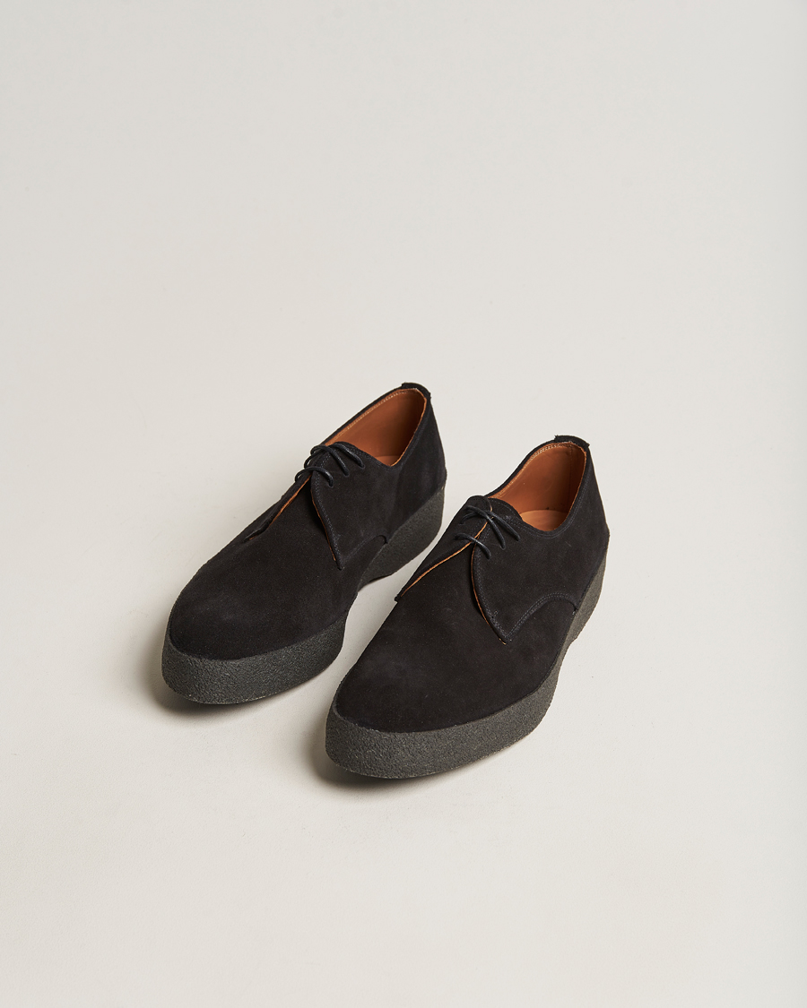 Herre | Best of British | Sanders | Gibson Lo Top Derby Black Suede