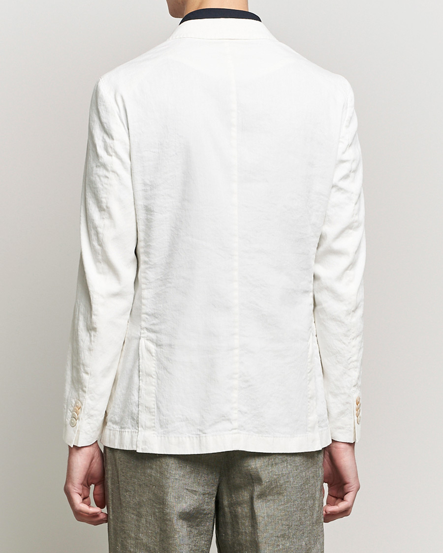Herre | Dressjakker | BOSS BLACK | BOSS Hanry Linen Peak Lapel Blazer White