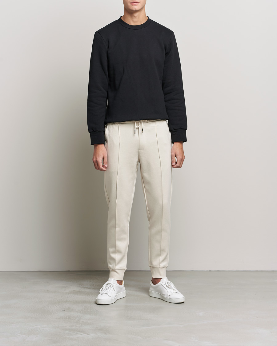Herre | Joggebukser | BOSS | Tailored Schiller Jersey Trousers Open White