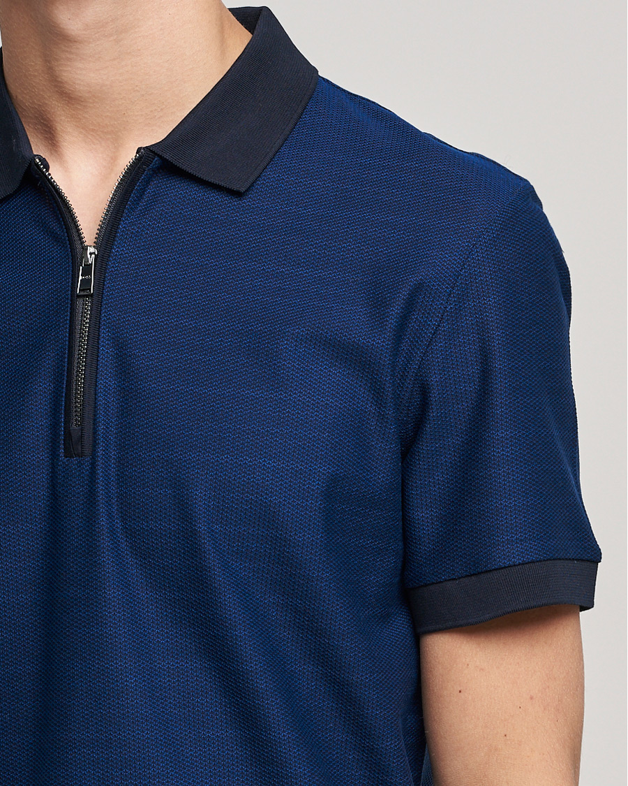 Herre | Pikéer | BOSS BLACK | Polston Half-Zip Polo Dark Blue