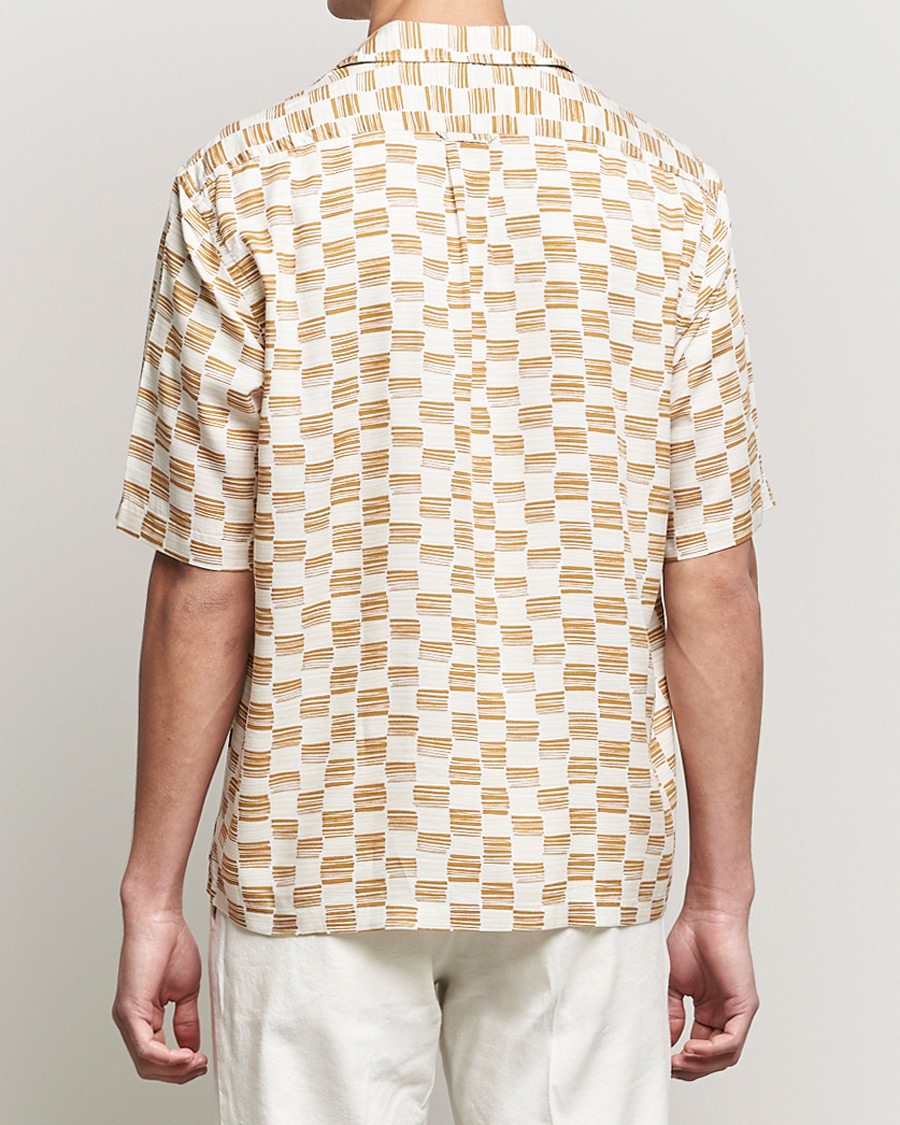Herre | Skjorter | BOSS BLACK | BOSS Lars Printed Resort Collar Short Sleeve Shirt Open Beige