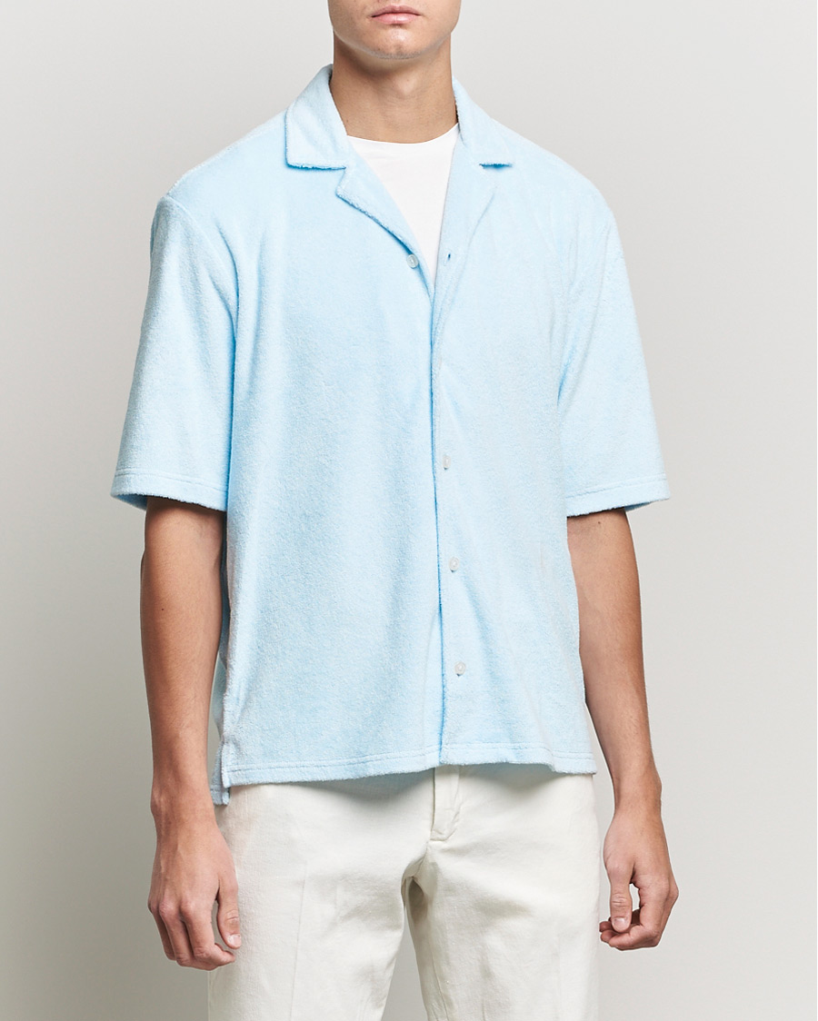 Herre | Kortermede skjorter | BOSS | Lars Terry Short Sleeve Shirt Light Blue