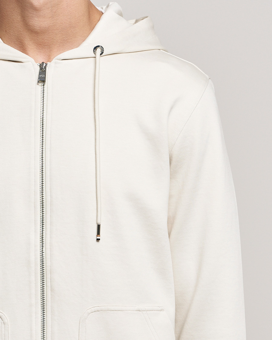 Herre | Gensere | BOSS BLACK | Tailored Smith Full Zip Hoodie Open White