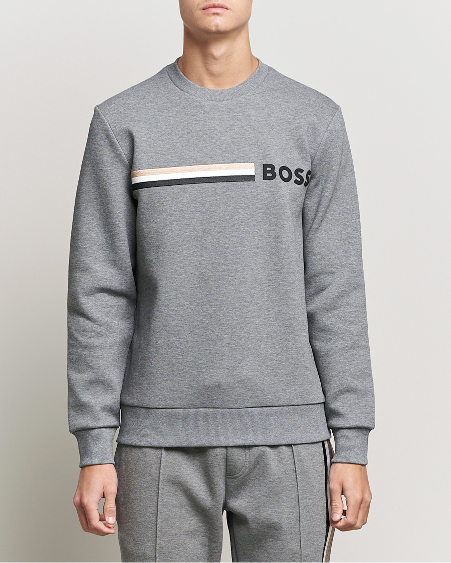 Herre | Sweatshirts | BOSS | Stadler Logo Crew Neck Sweatshirt Medium Grey