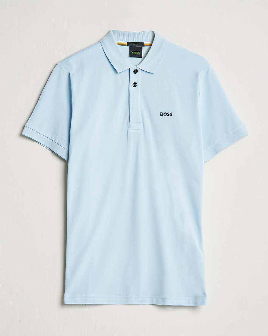 Herre | Pikéer | BOSS GREEN | BOSS Athleisure Paule Slim Fit Polo Light Blue