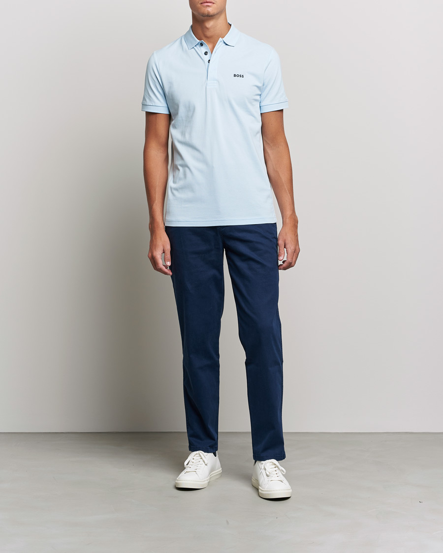 Herre | Pikéer | BOSS GREEN | BOSS Athleisure Paule Slim Fit Polo Light Blue
