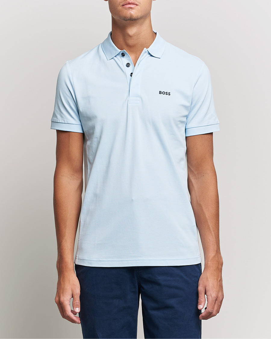 Herre | Pikéer | BOSS GREEN | BOSS Athleisure Paule Slim Fit Polo Light Blue