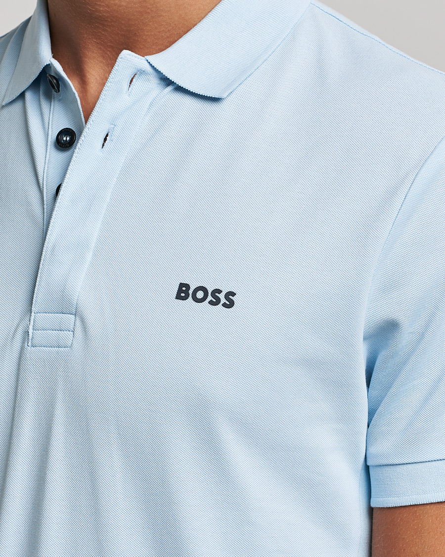 Herre | Pikéer | BOSS GREEN | BOSS Athleisure Paule Slim Fit Polo Light Blue