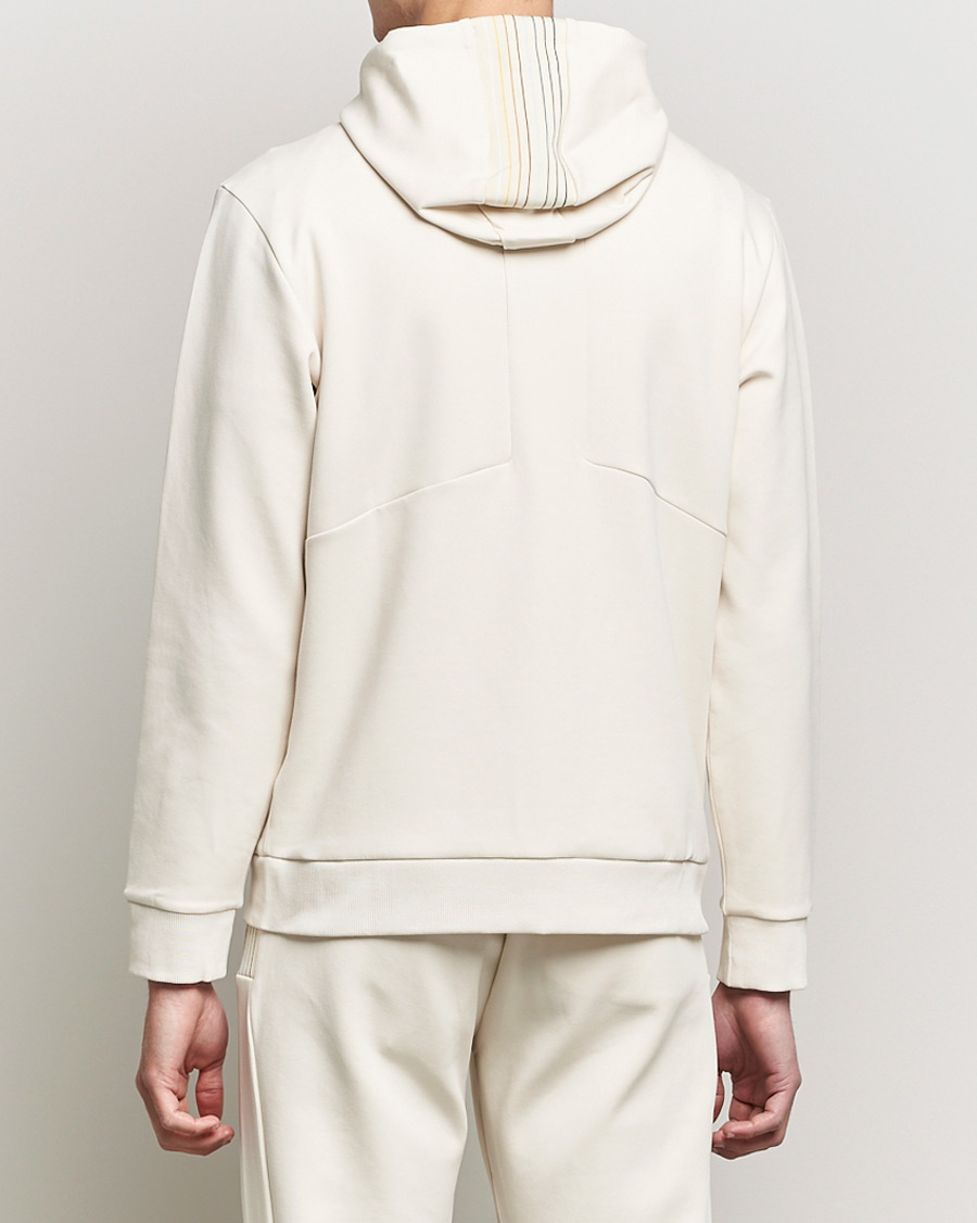 Herre | Gensere | BOSS GREEN | BOSS Athleisure Saggy Logo Full Zip Hoodie Open White