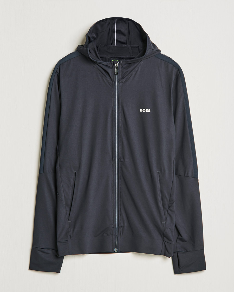 Herre | Gensere | BOSS GREEN | Sicon Gym Full Zip Hoodie Dark Blue