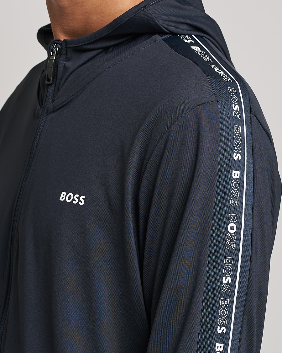 Herre | Gensere | BOSS GREEN | Sicon Gym Full Zip Hoodie Dark Blue