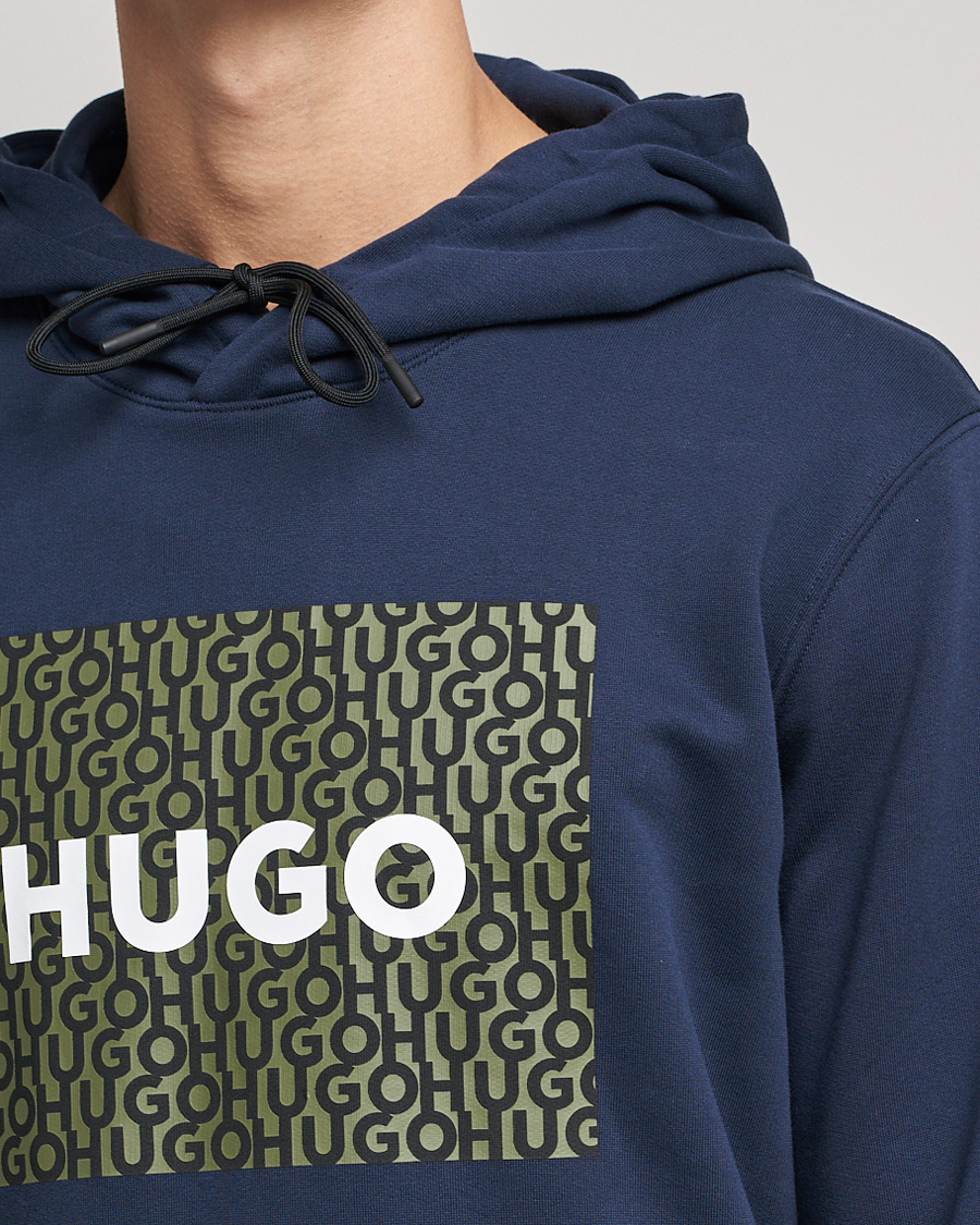Herre | Gensere | HUGO | Dreeman Monogram Logo Hoodie Dark Blue