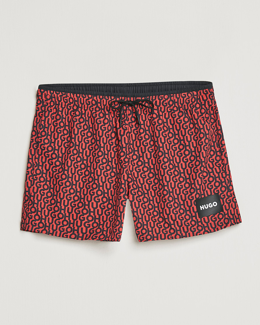 Herre | Badeshorts | HUGO | Jago Monogram Logo Swimshorts Red