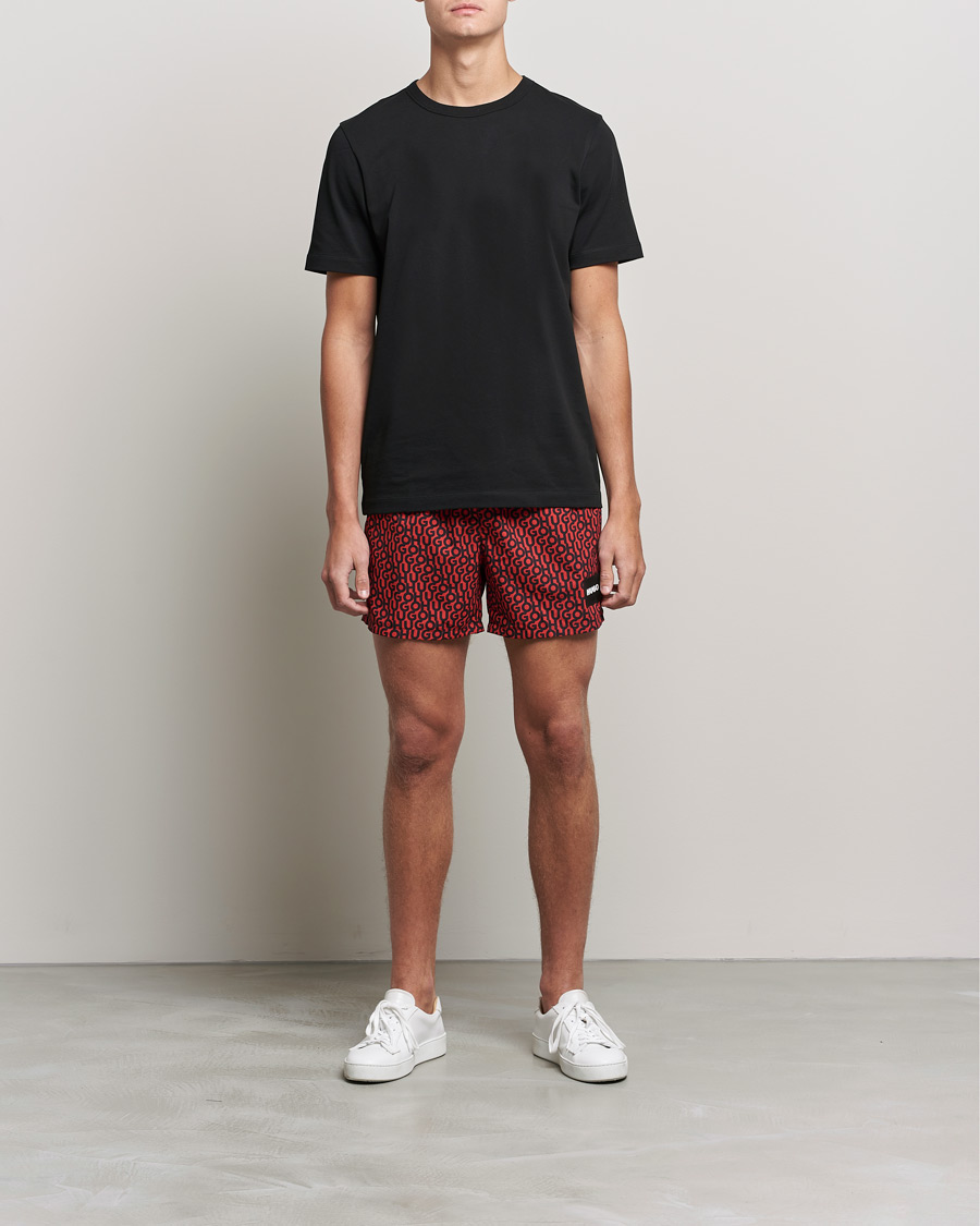 Herre | Badeshorts | HUGO | Jago Monogram Logo Swimshorts Red