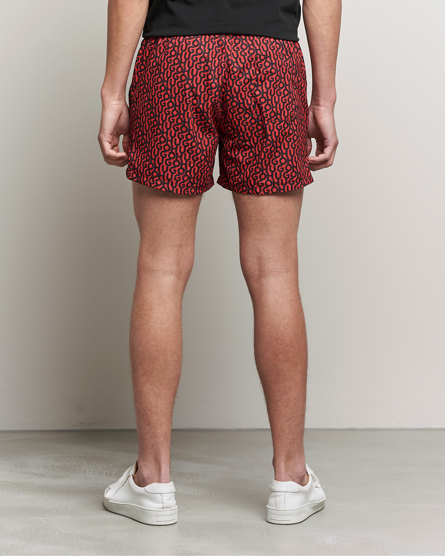 Herre | Badeshorts | HUGO | Jago Monogram Logo Swimshorts Red