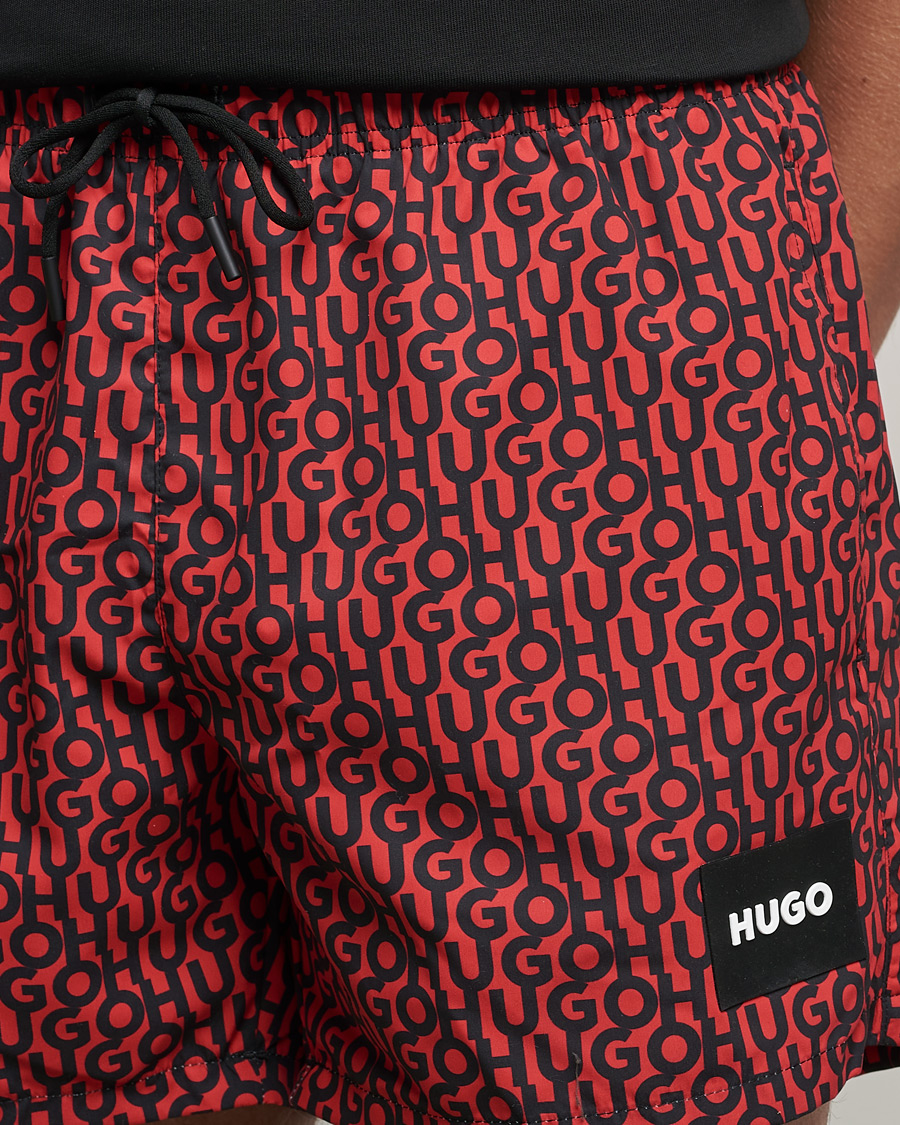 Herre | Badeshorts | HUGO | Jago Monogram Logo Swimshorts Red