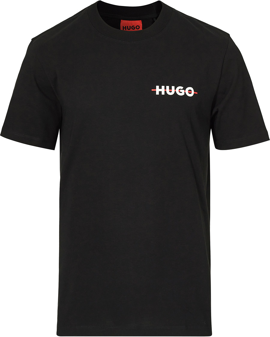 Herre |  | HUGO | Drando Logo Crew Neck Tee Black