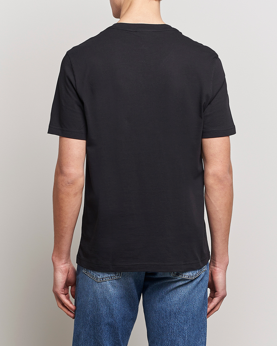 Herre | T-Shirts | Calvin Klein | Cotton Embroidery Logo Crew Neck T-Shirt Black