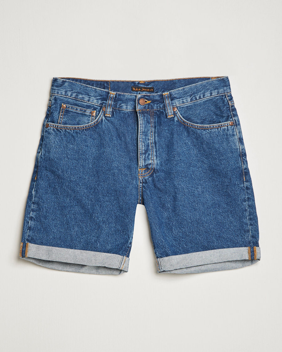 Herre | Jeansshorts | Nudie Jeans | Josh Stretch Denim Shorts 90s Stone Denim