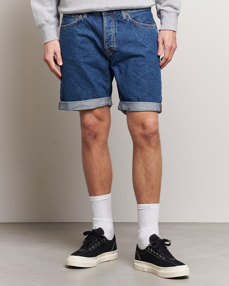 Herre | Jeansshorts | Nudie Jeans | Josh Stretch Denim Shorts 90s Stone Denim