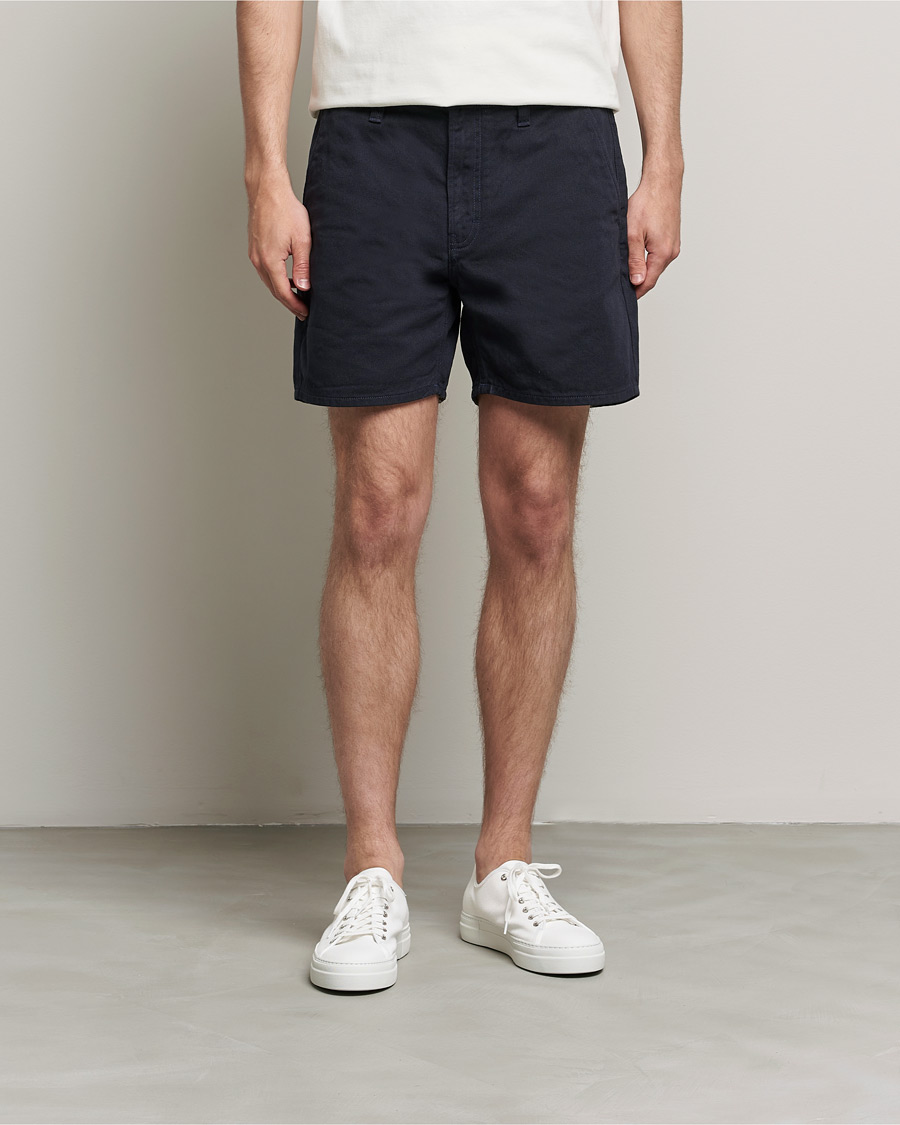 Herre | Shorts | Nudie Jeans | Luke Worker Shorts Navy