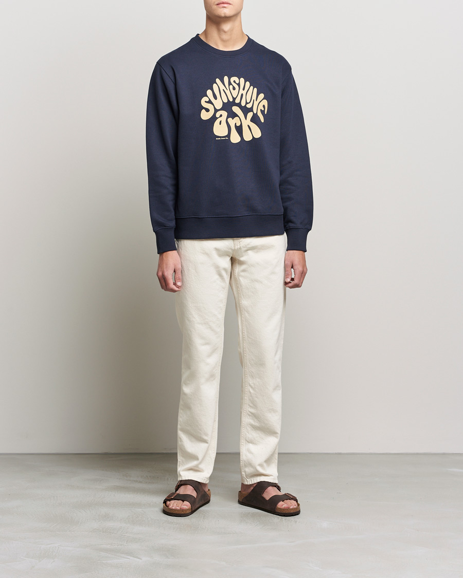 Herre | Gensere | Nudie Jeans | Frasse Sunshine Ark Sweatshirt Navy