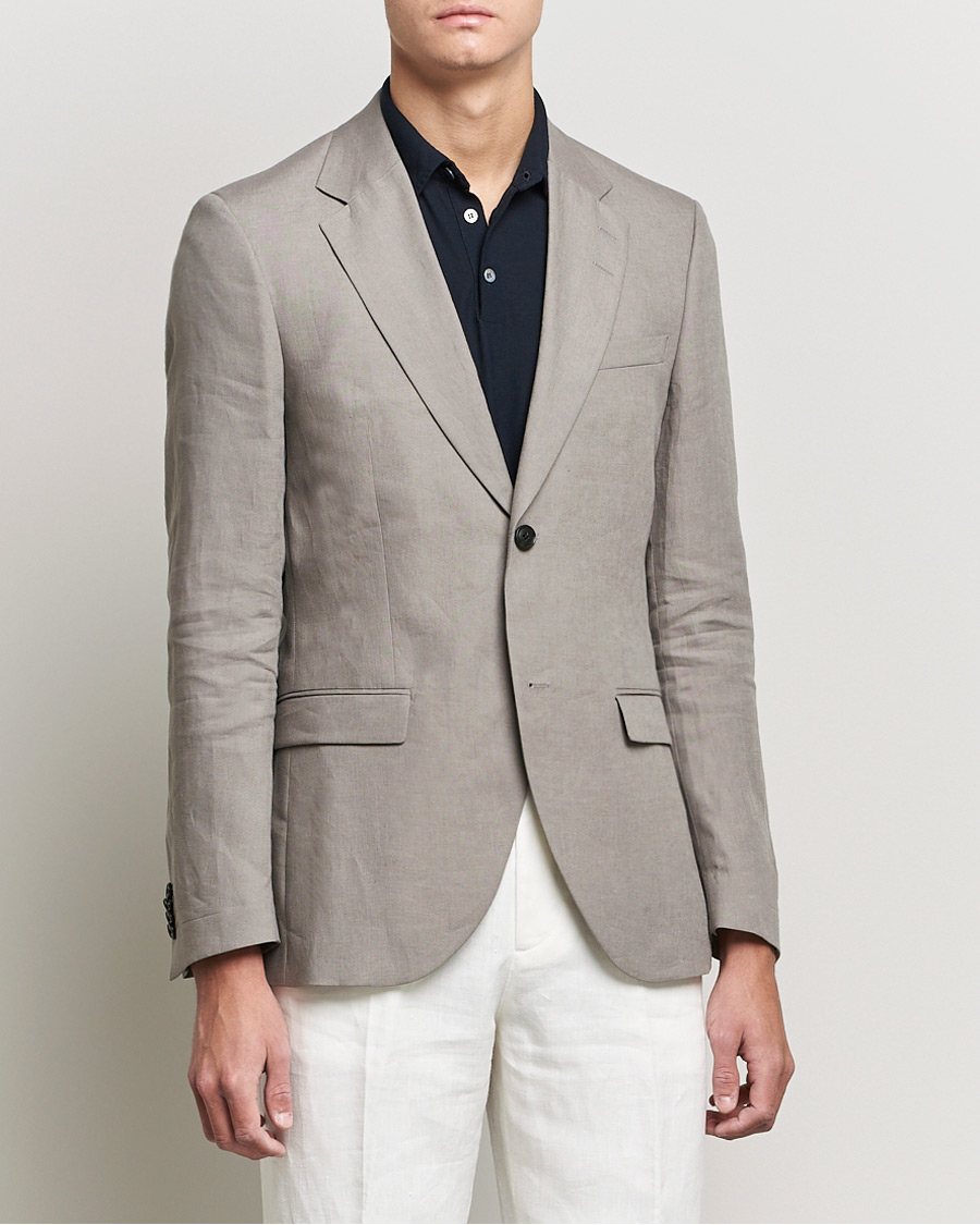 Herre | Dressjakker | Tiger of Sweden | Jamonte Linen Blazer Lead Grey